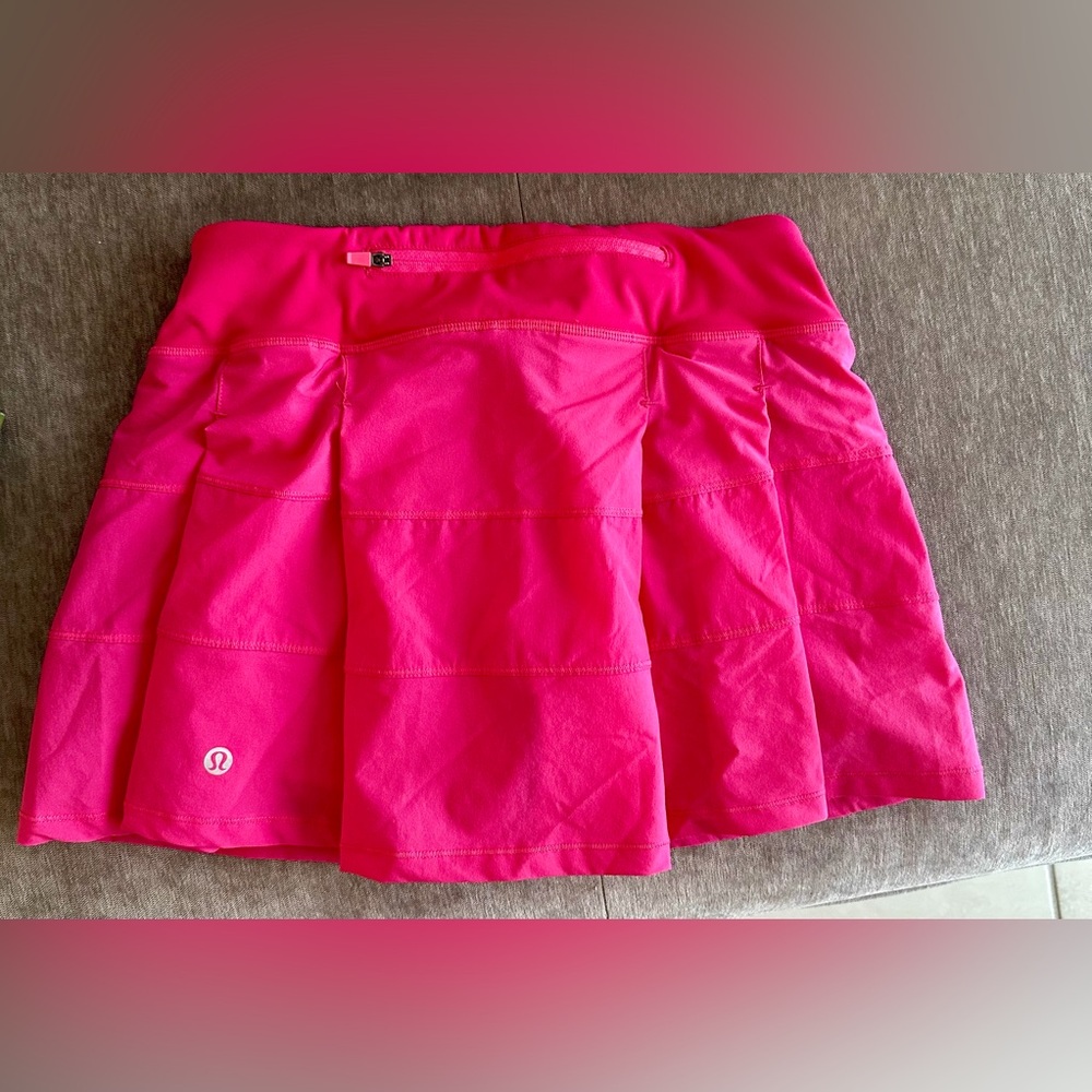 lululemon athletica Hot Pink Pleated Skater Skirt